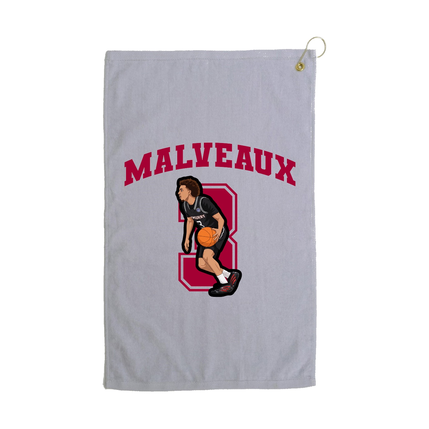 Golf Towel — Number in Grey