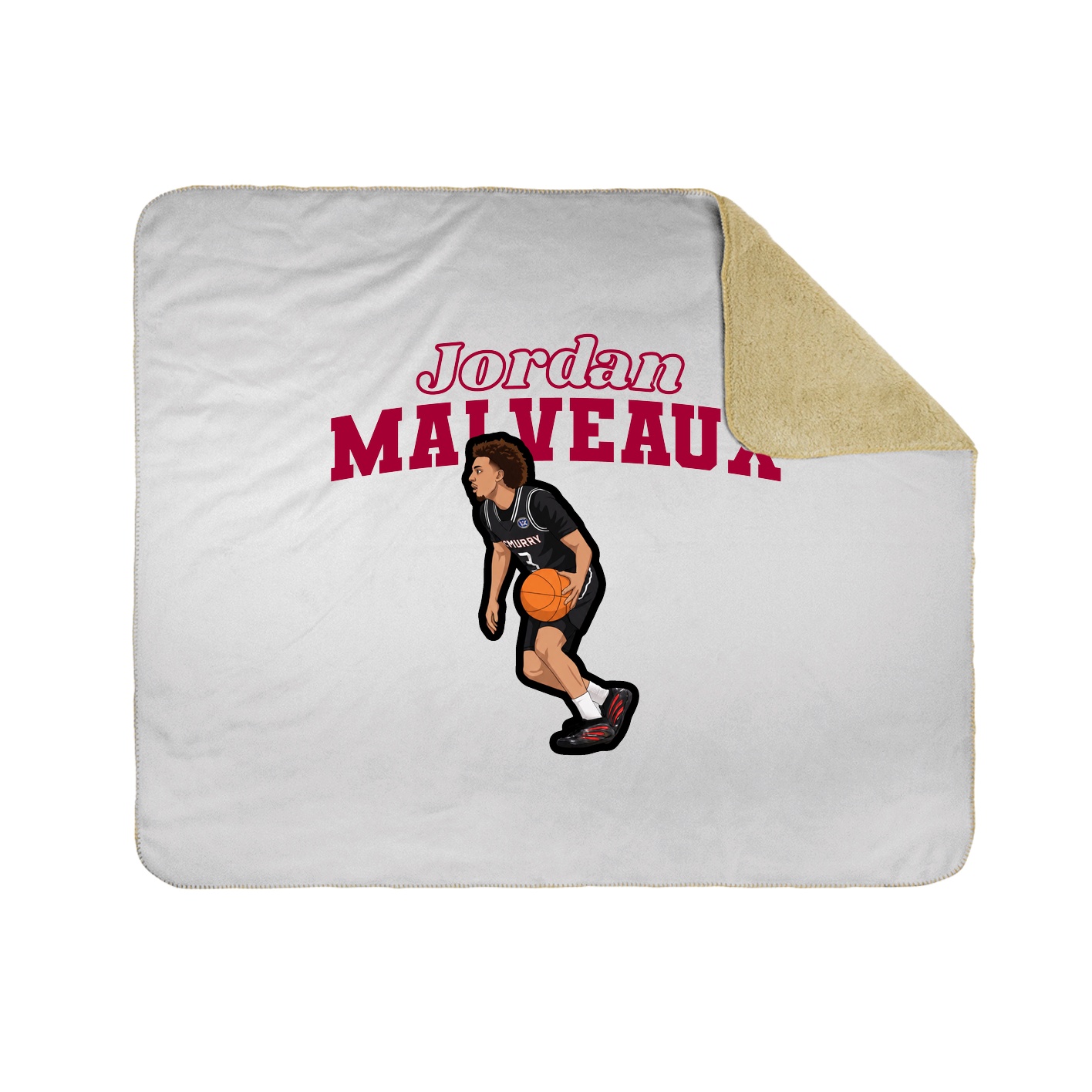 Throw Blanket — Name Arch in White