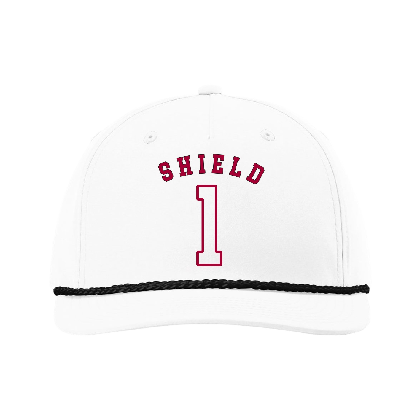 Five-Panel Classic Rope Cap — Shirsey Arch in White