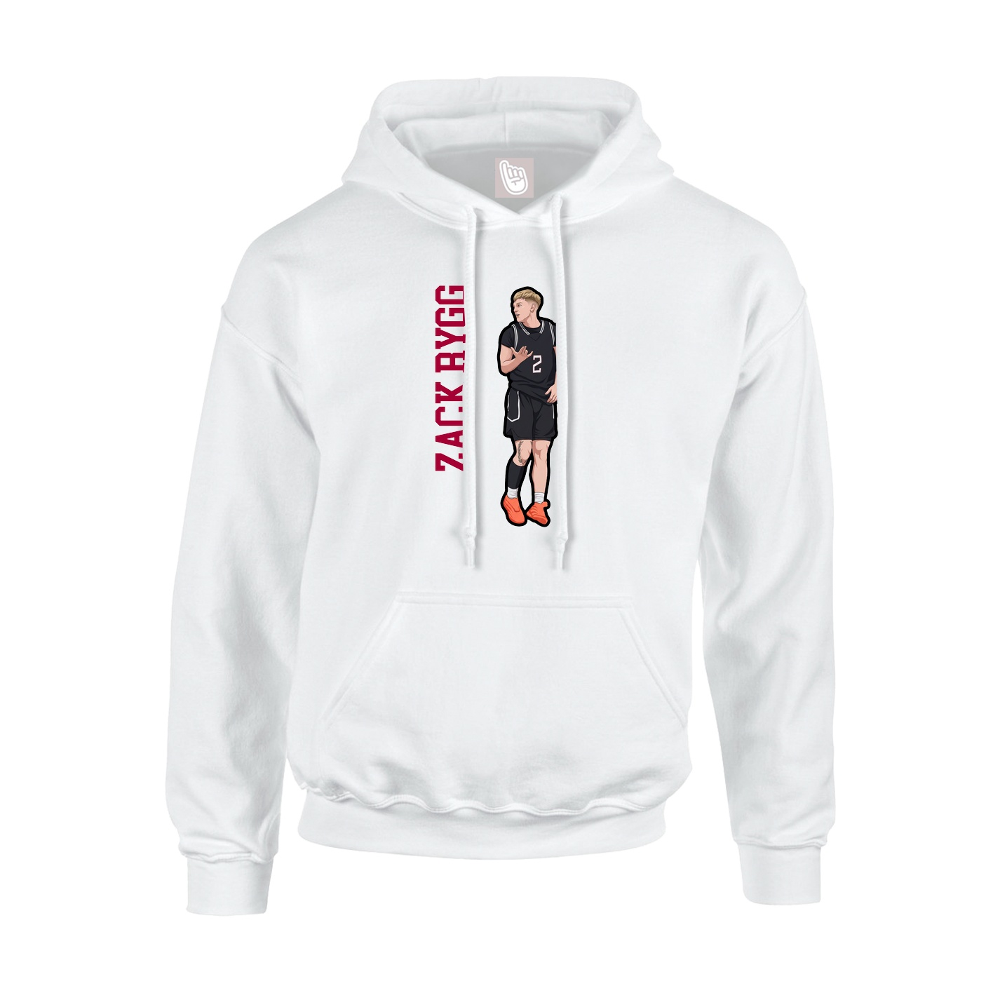 Hoodie — Name Vertical in White