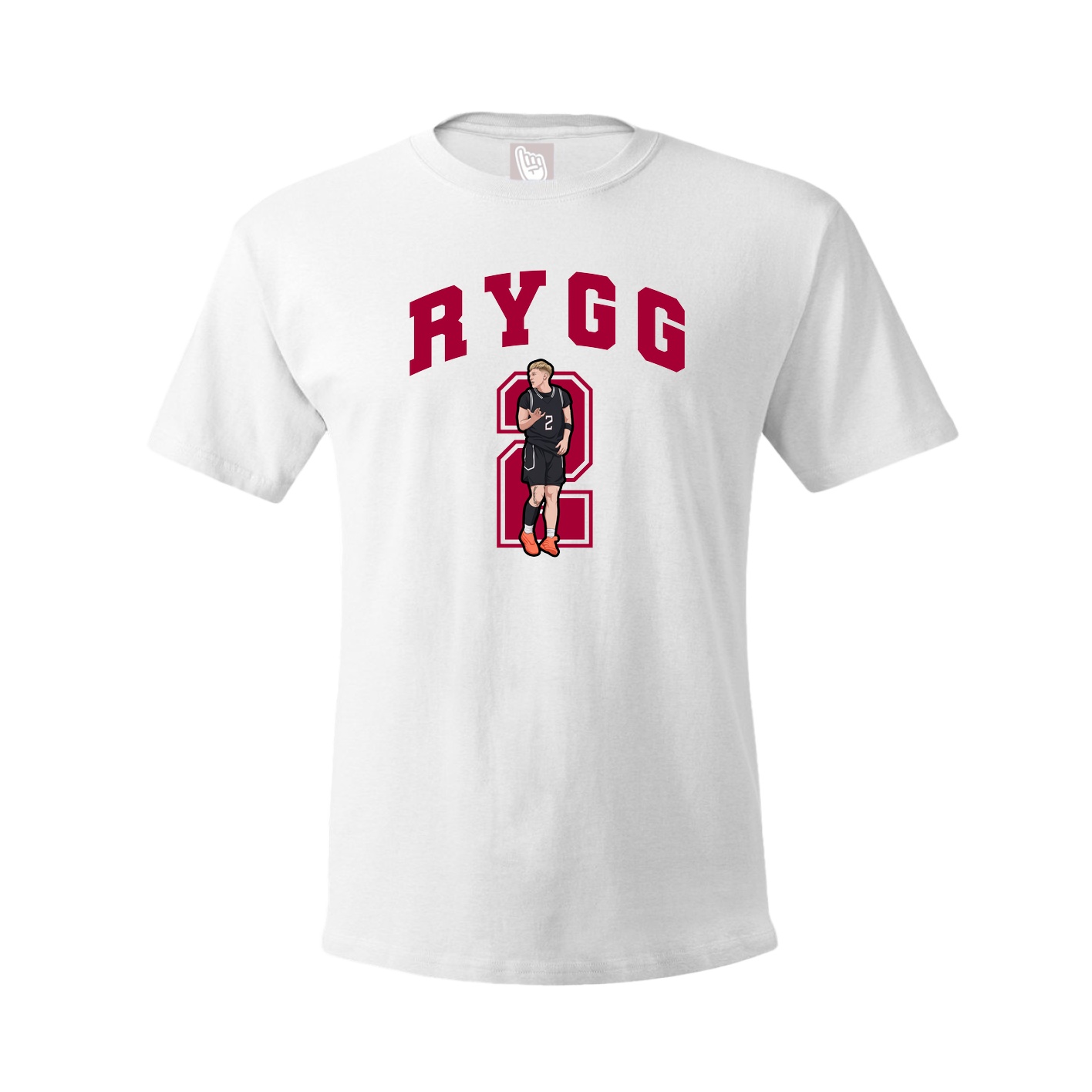 Youth Tee — Number in White