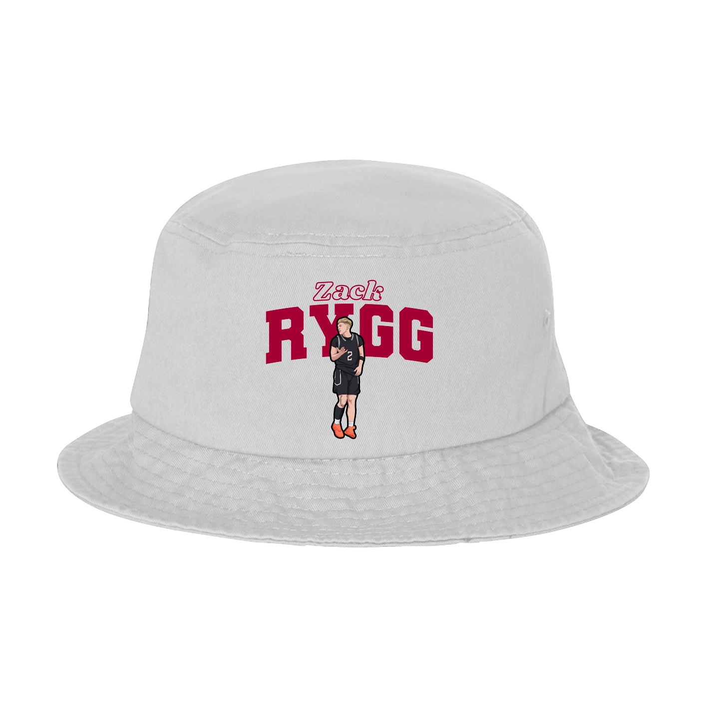 Bucket Cap — Name Arch in White