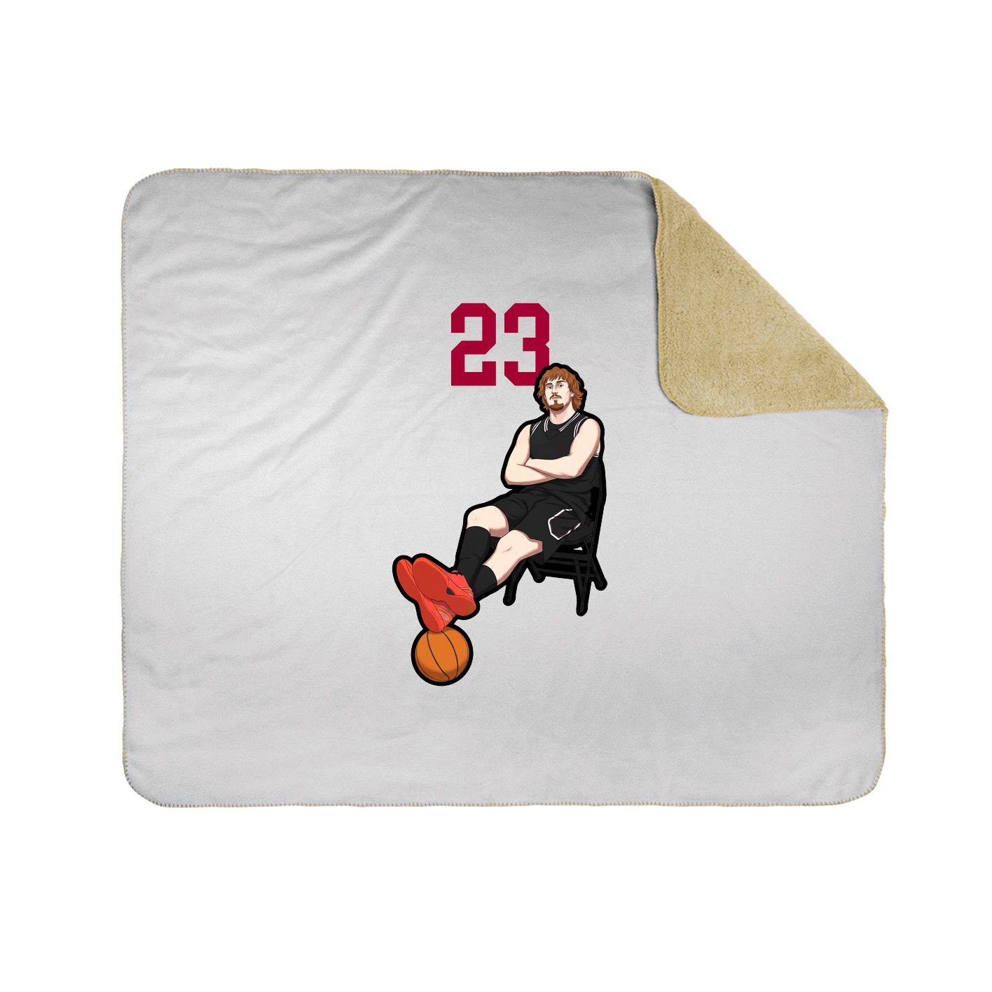 Throw Blanket — Number Top in White
