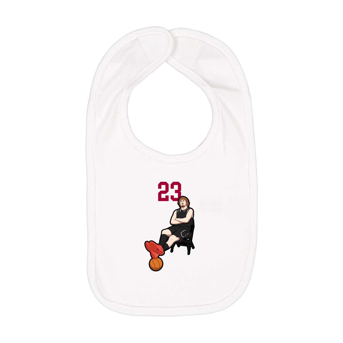 Infant Bib — Number Top in White