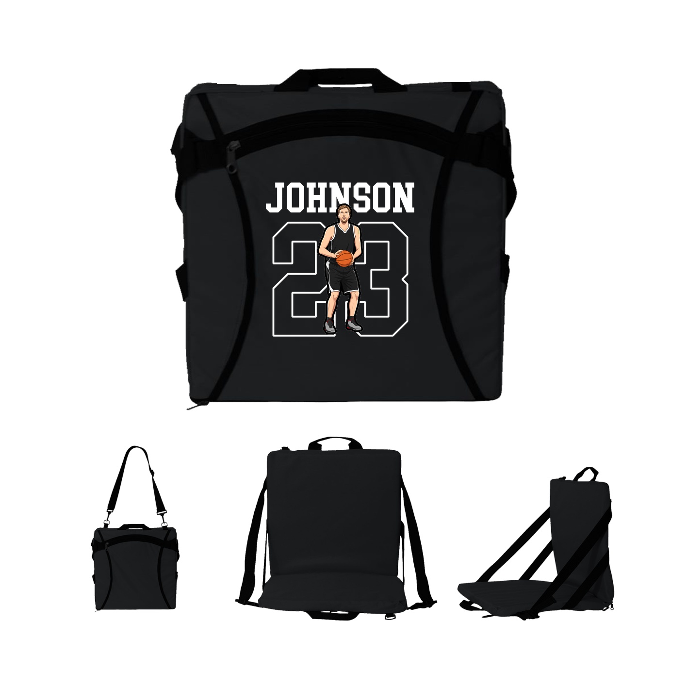 Folding Stadium Seat — Shirsey in Black