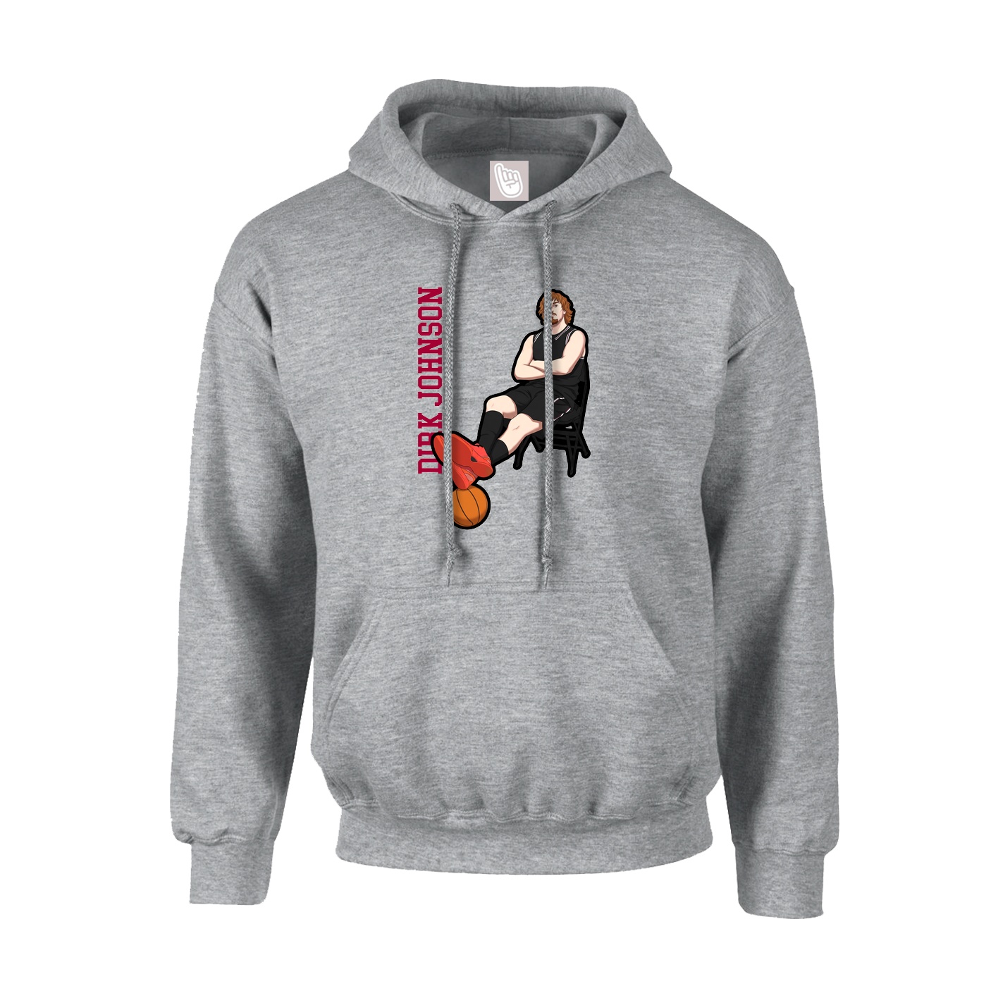 Youth Hoodie — Name Vertical in Grey