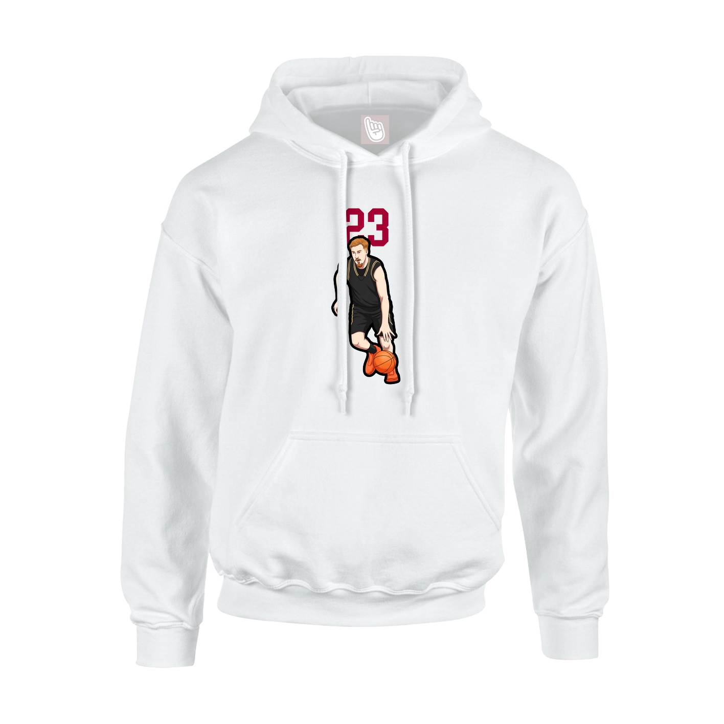 Youth Hoodie — Number Top in White