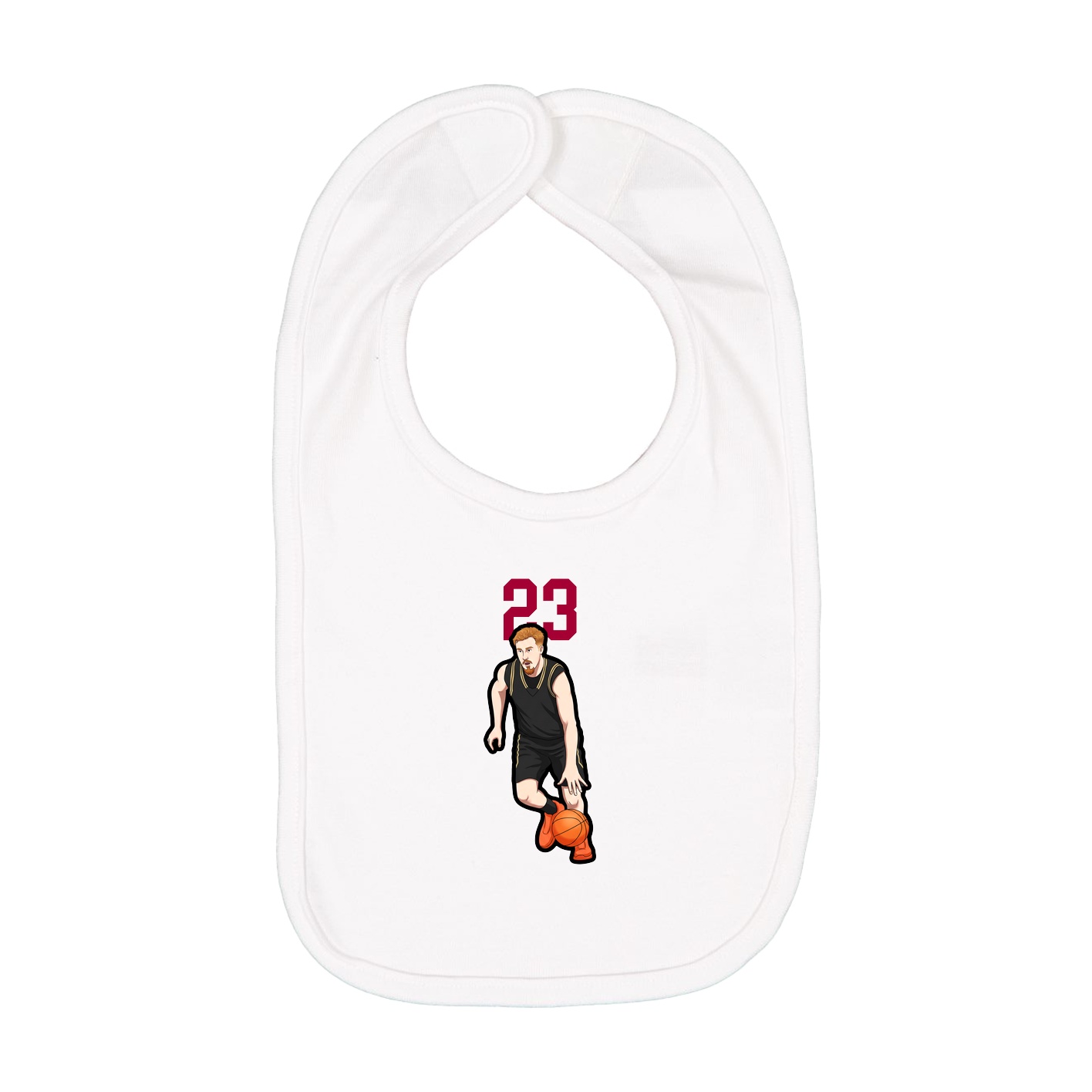 Infant Bib — Number Top in White