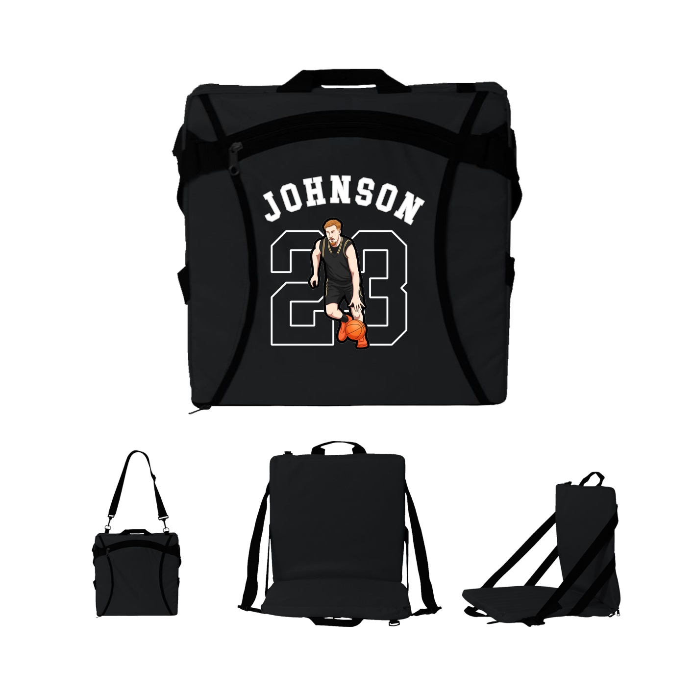 Folding Stadium Seat — Shirsey Arch in Black