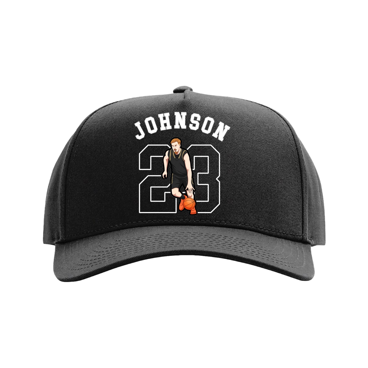 Full Fabric Five-Panel Champ Cap — Shirsey Arch in Black