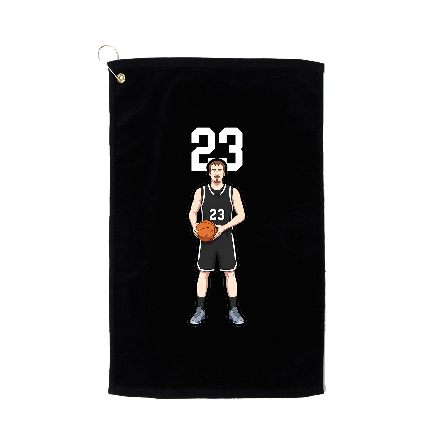 Golf Towel — Number Top in Black