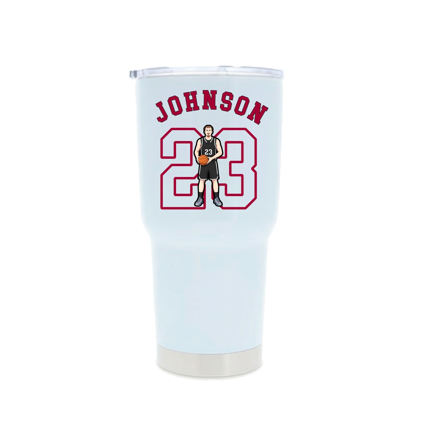 30oz Stainless Steel Tumbler — Shirsey Arch in White