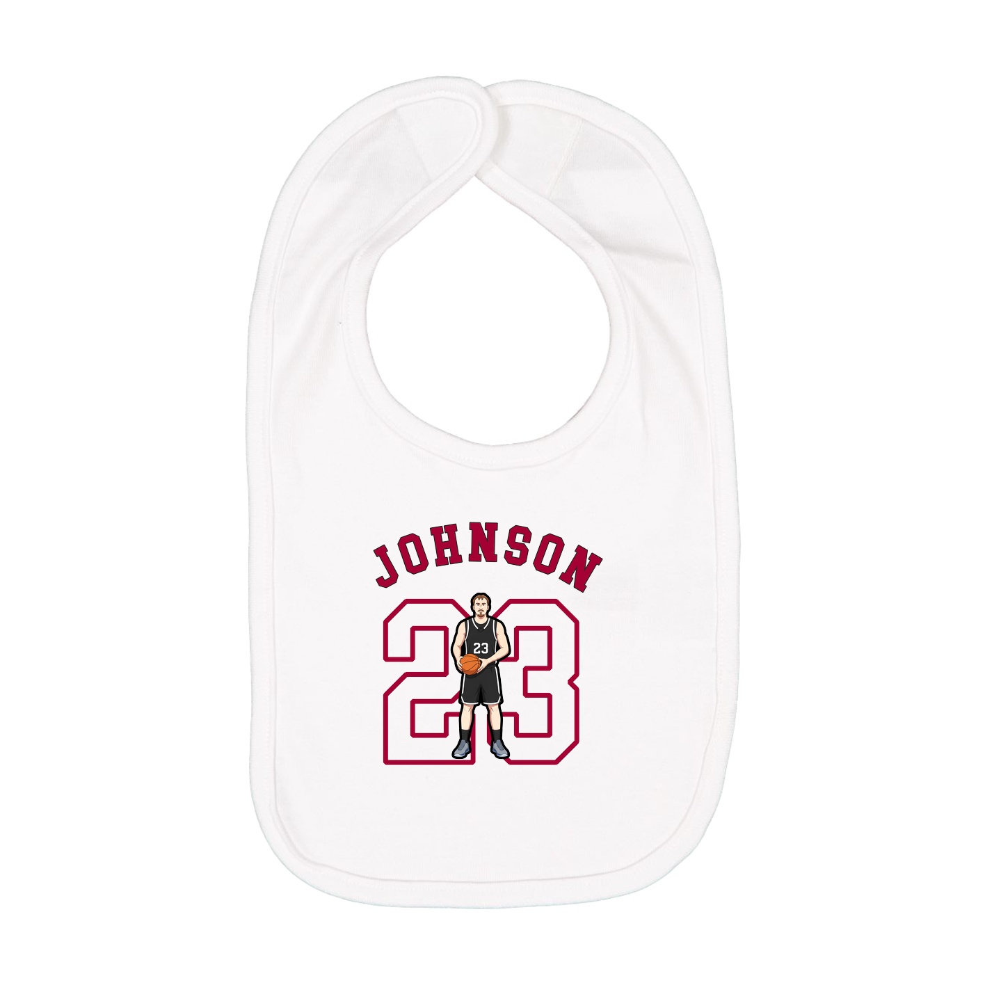 Infant Bib — Shirsey Arch in White