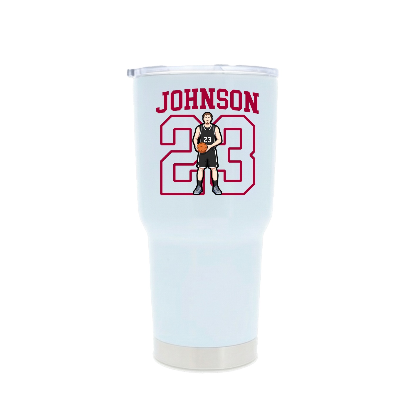 30oz Stainless Steel Tumbler — Shirsey in White