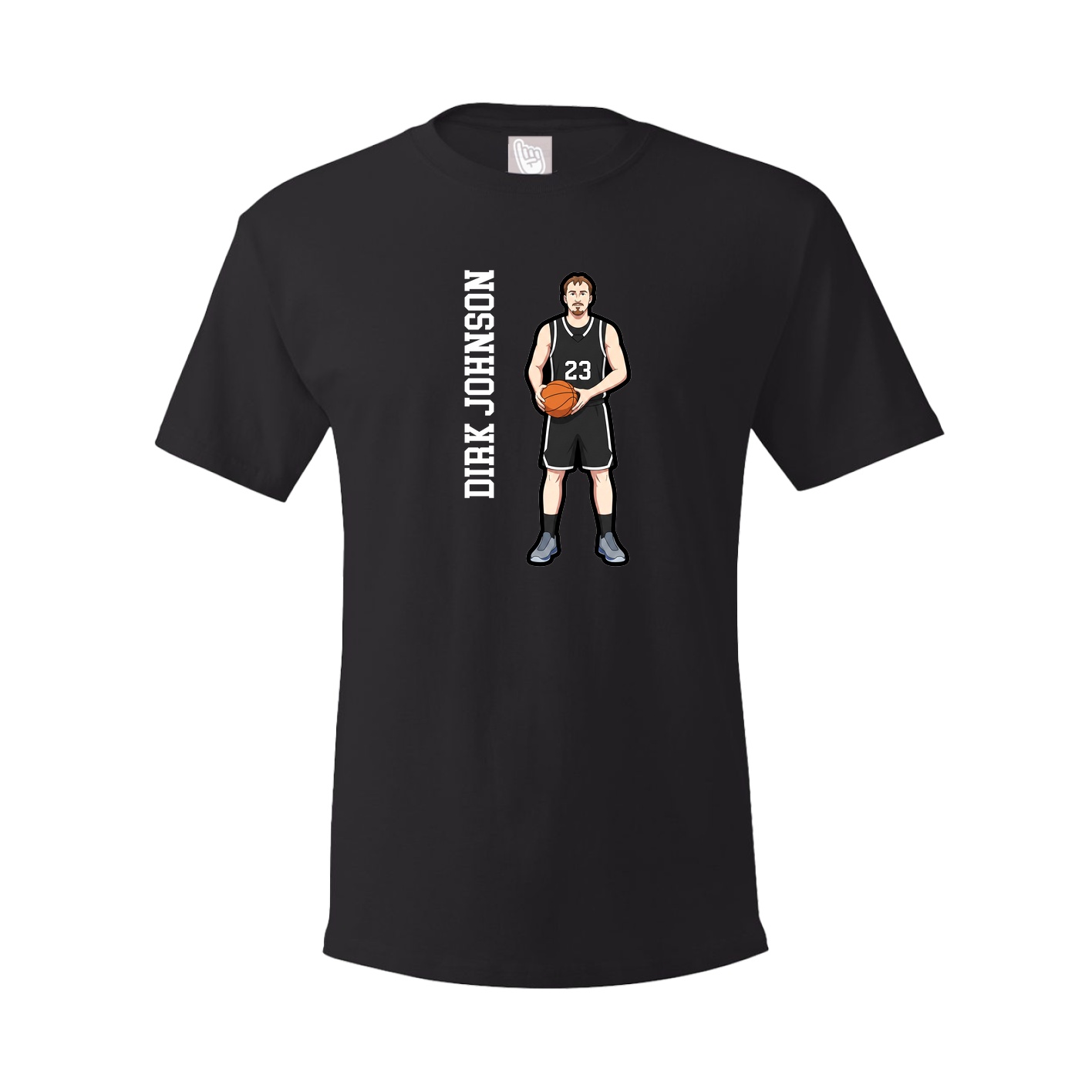 Youth Tee — Name Vertical in Black