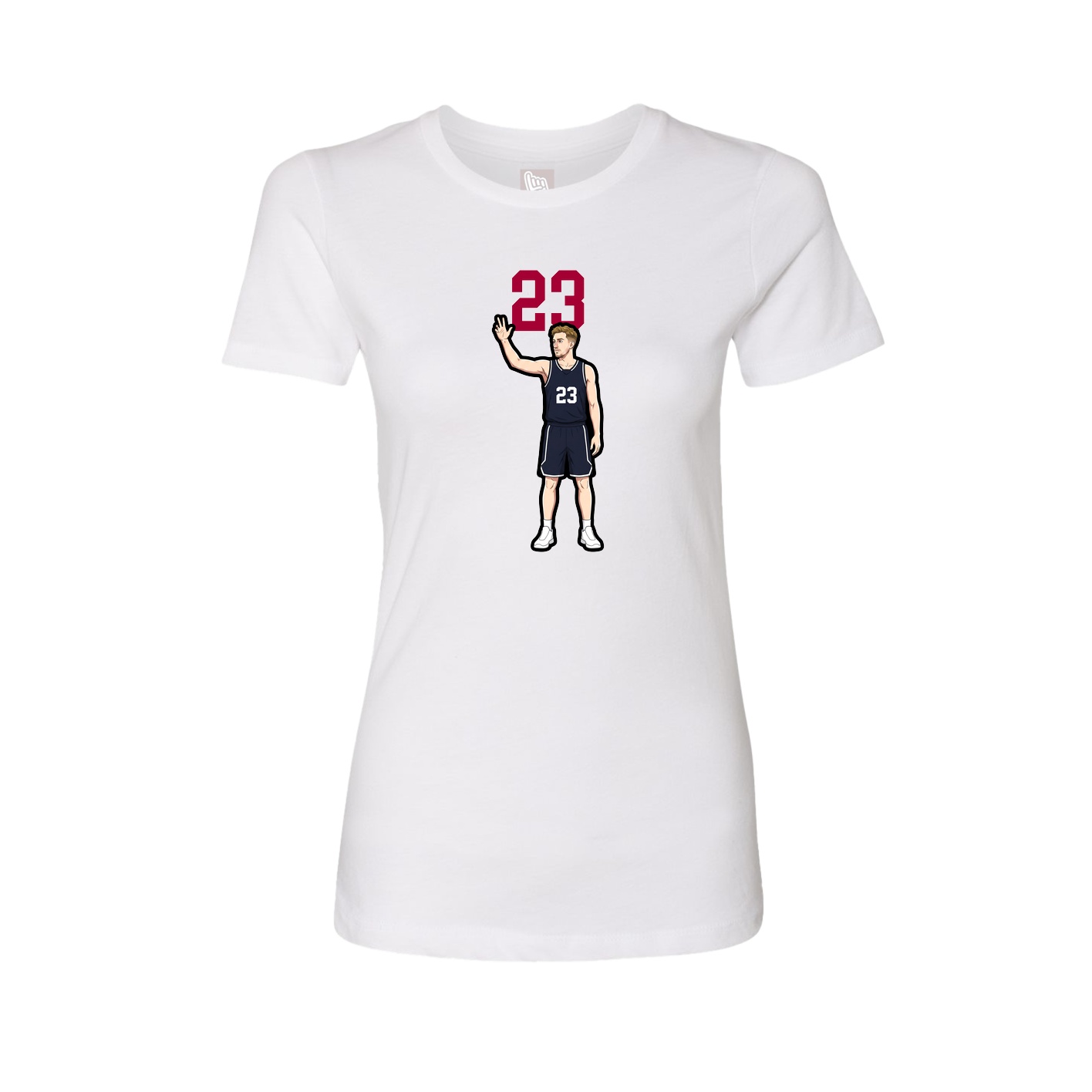 Fitted Women's Tee — Number Top in White