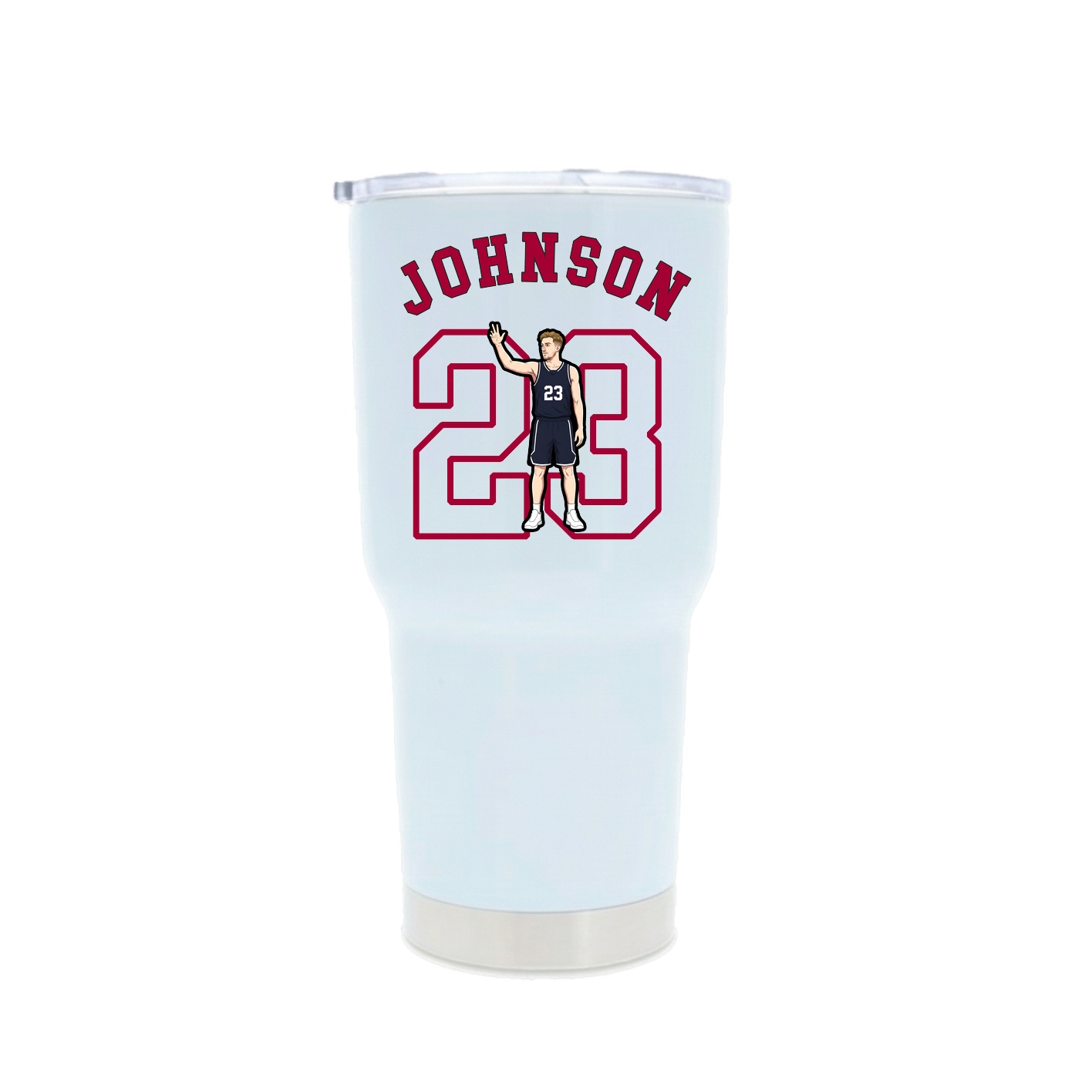 30oz Stainless Steel Tumbler — Shirsey Arch in White