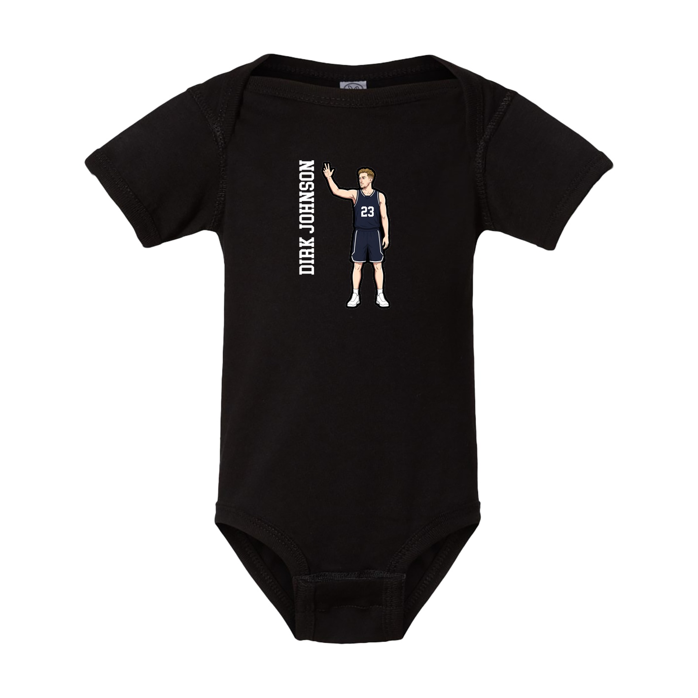 Baby Onesie — Name Vertical in Black