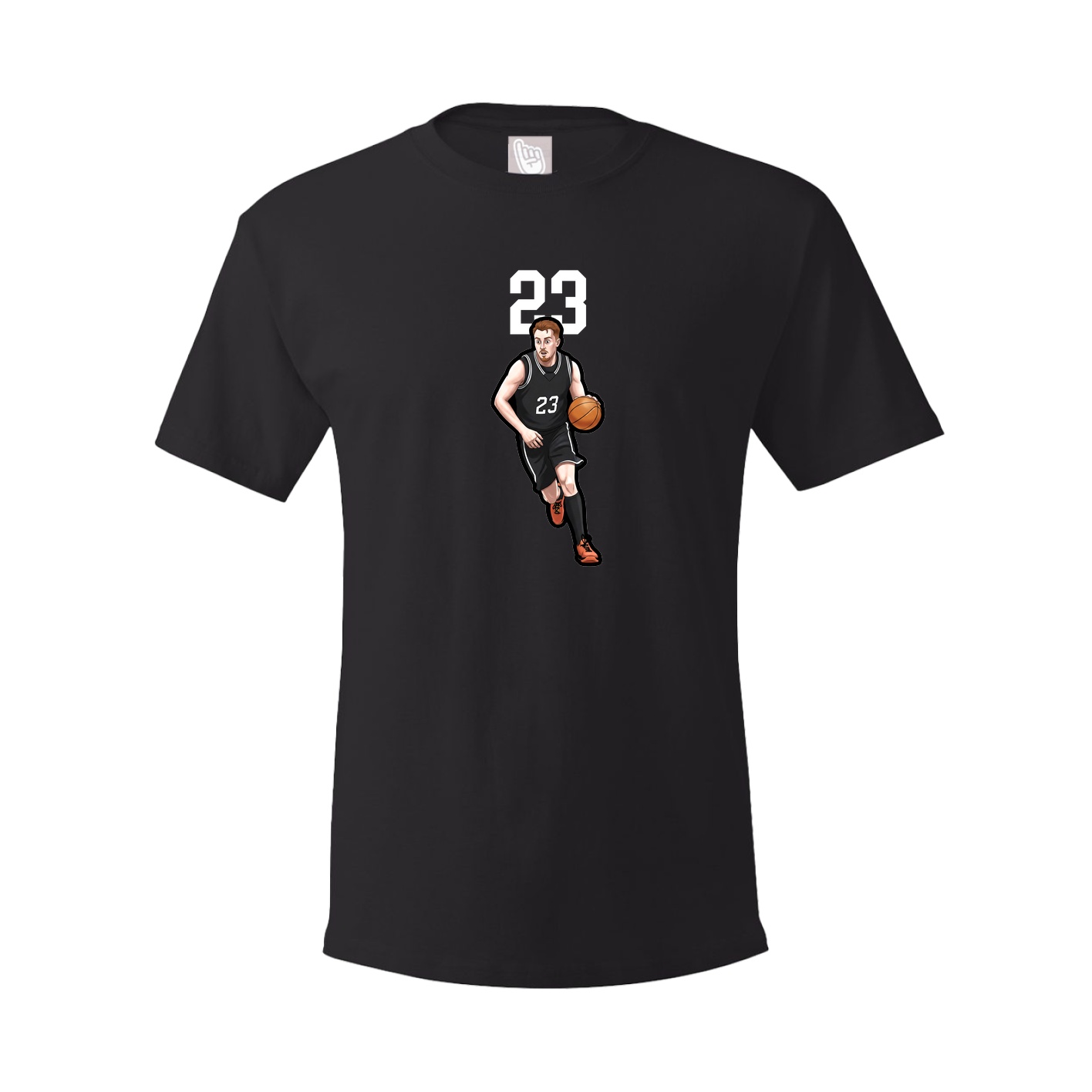 Youth Tee — Number Top in Black
