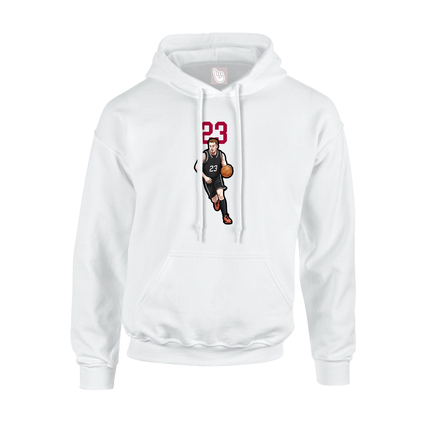 Hoodie — Number Top in White