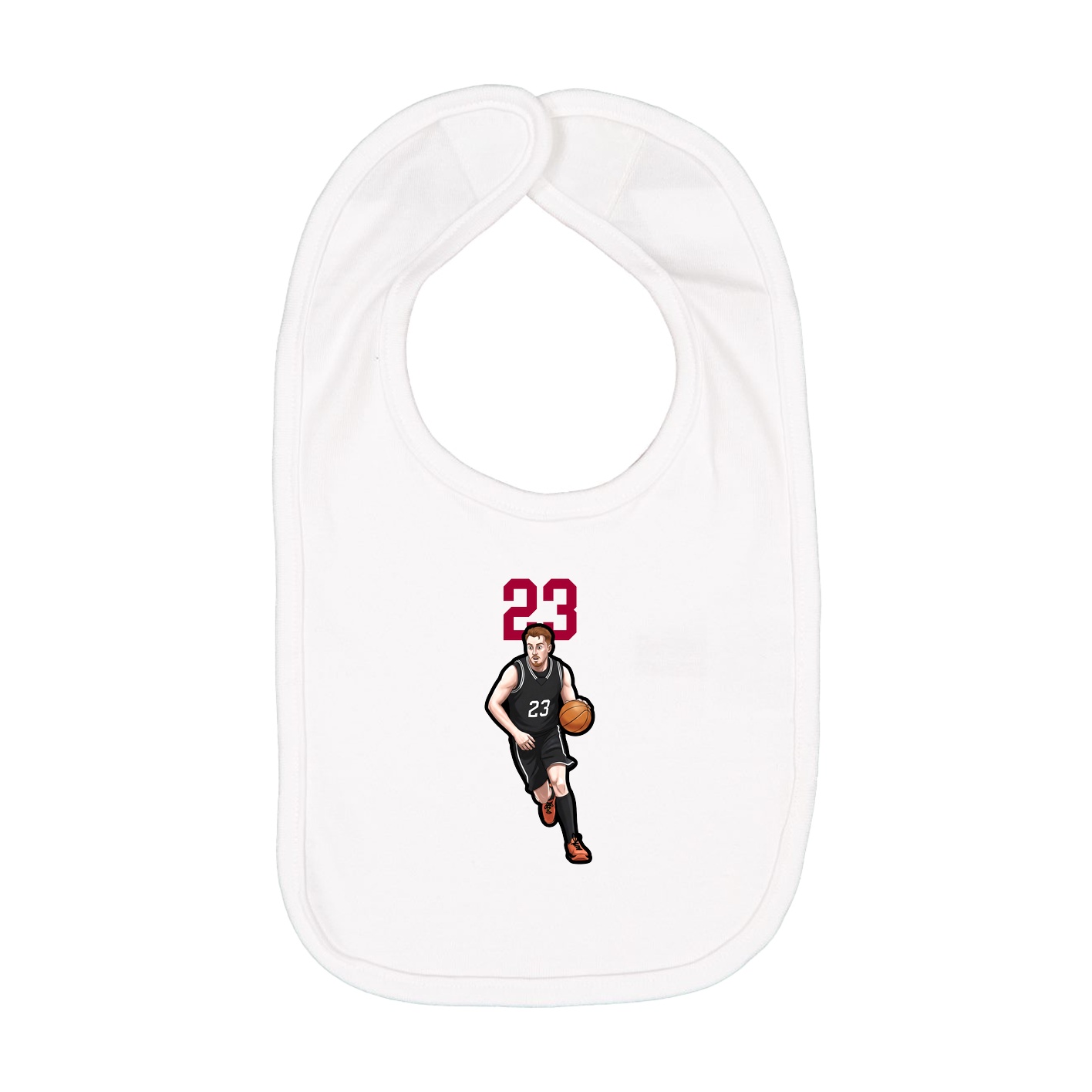 Infant Bib — Number Top in White