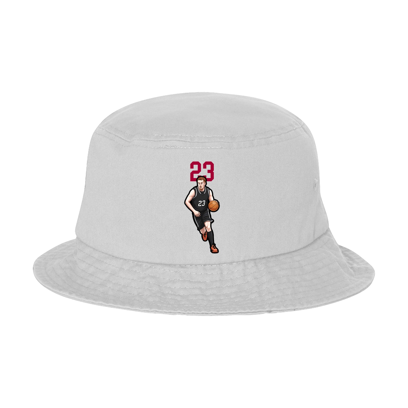 Bucket Cap — Number Top in White
