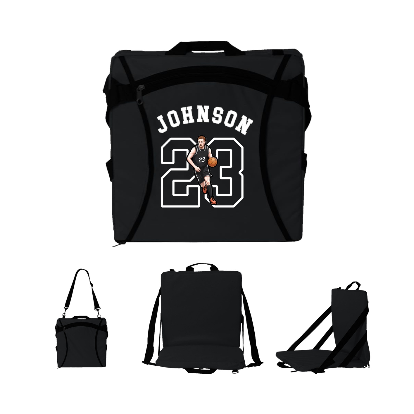Folding Stadium Seat — Shirsey Arch in Black