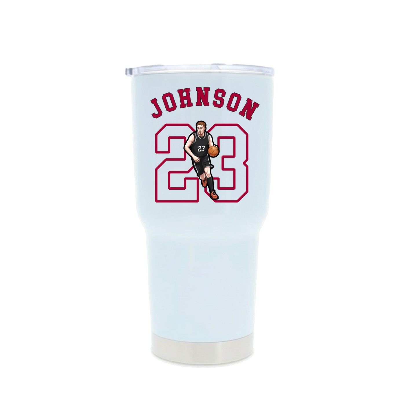 30oz Stainless Steel Tumbler — Shirsey Arch in White