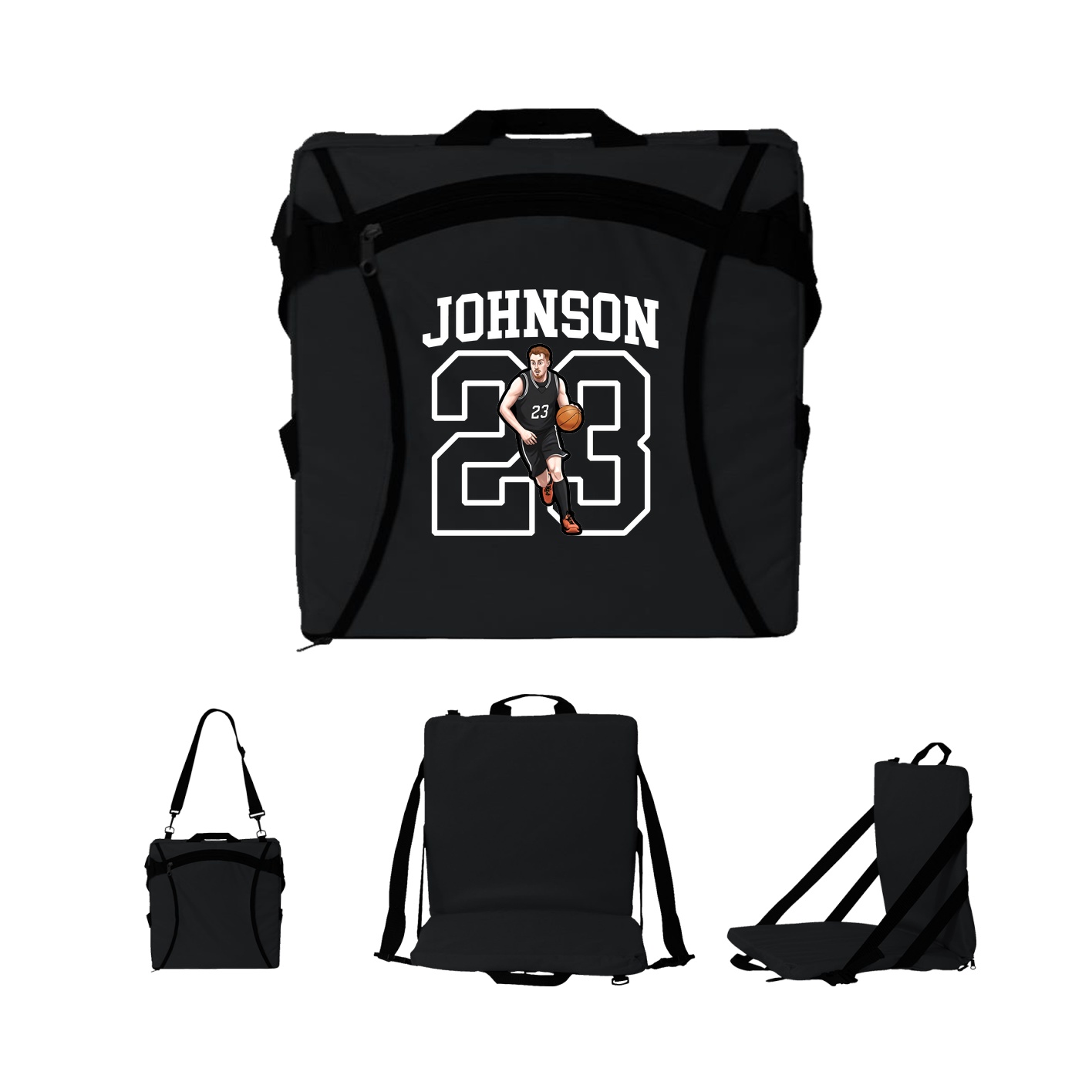 Folding Stadium Seat — Shirsey in Black