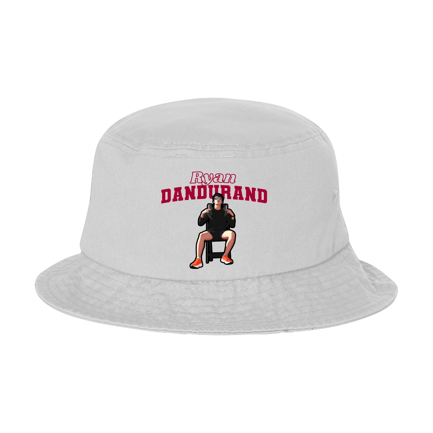 Bucket Cap — Name Arch in White