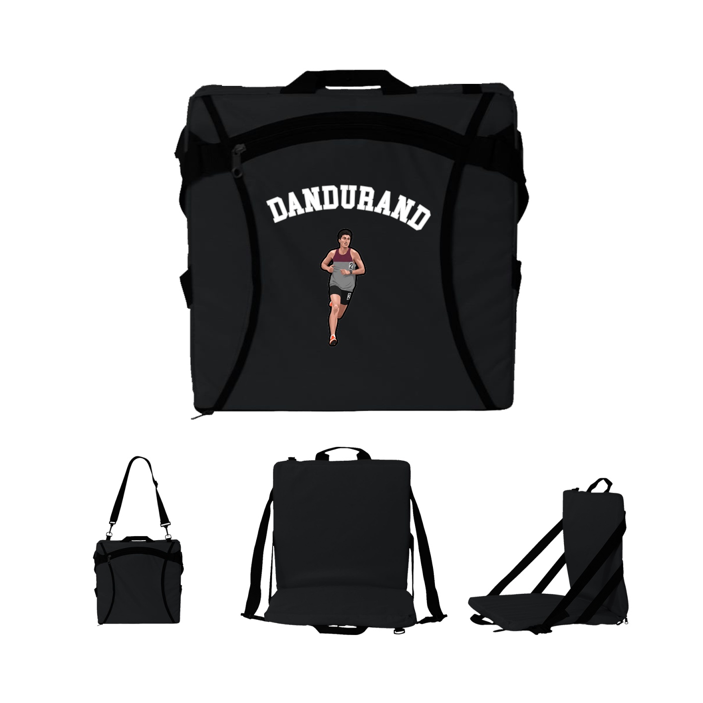 Folding Stadium Seat — Shirsey Arch in Black