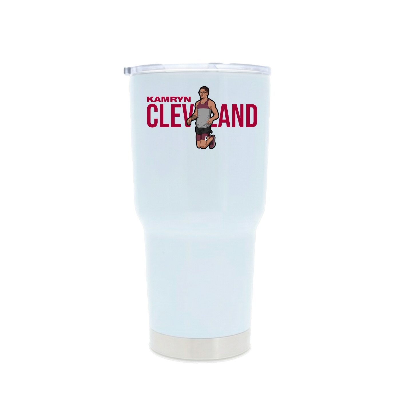30oz Stainless Steel Tumbler — Player Name in White