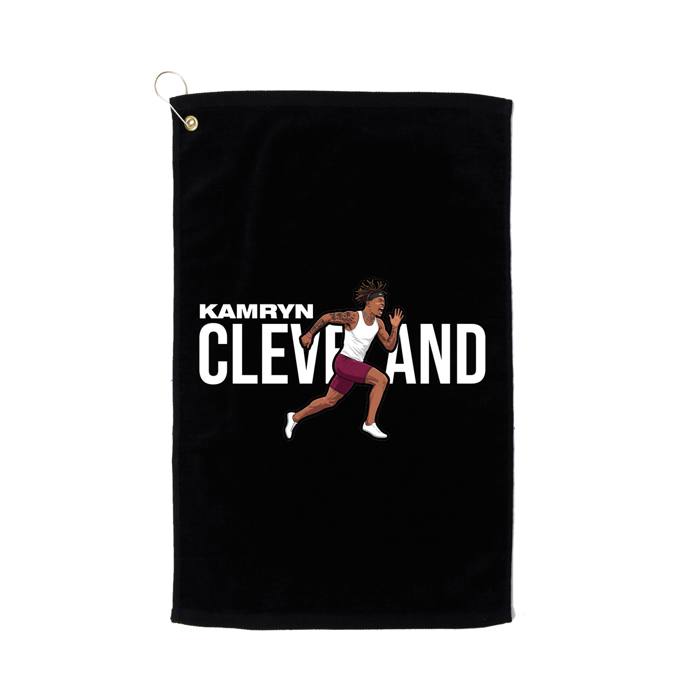 Golf Towel — Player Name in Black