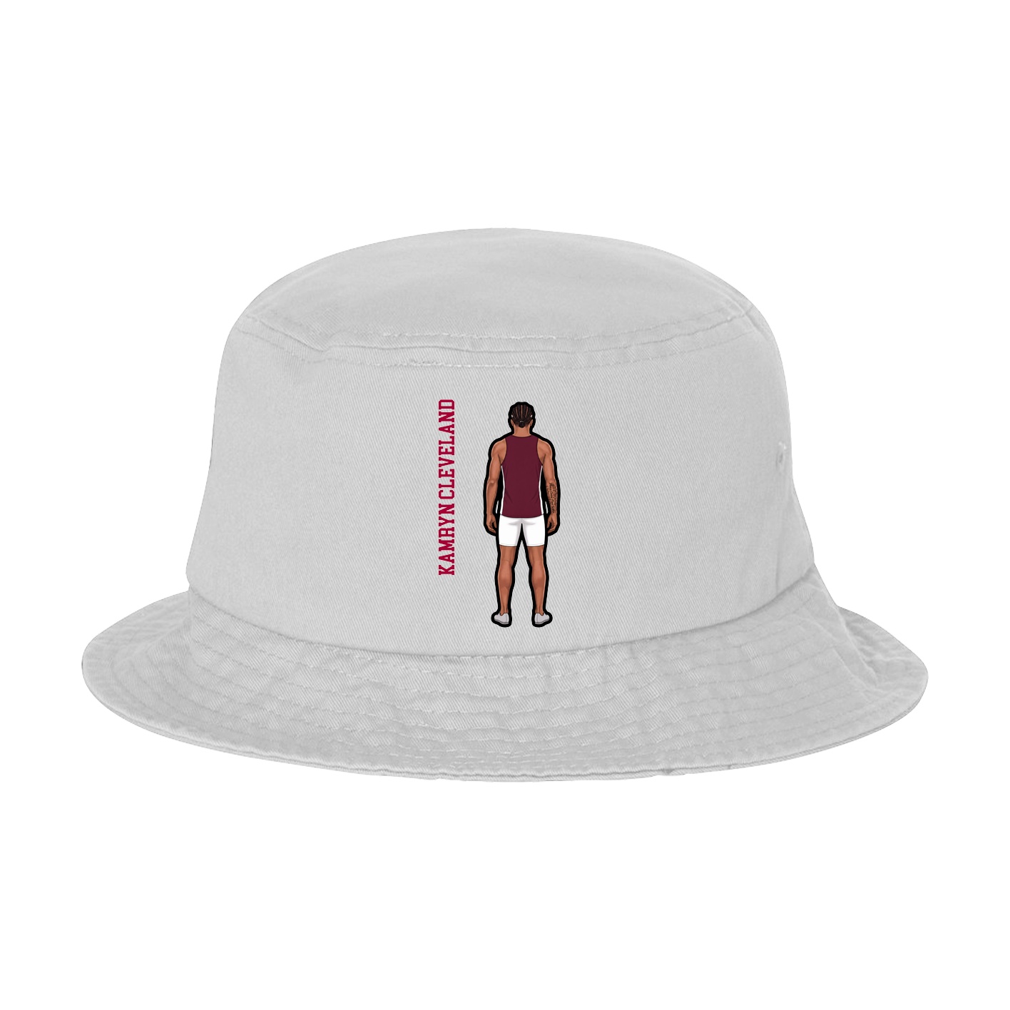 Bucket Cap — Name Vertical in White