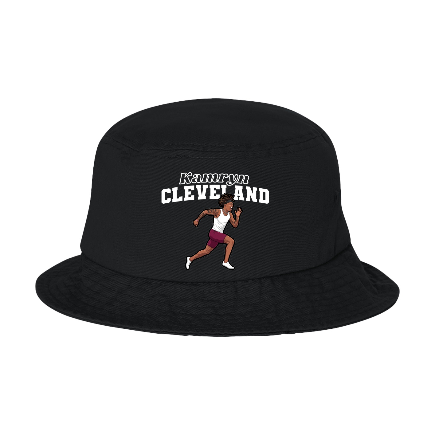Bucket Cap — Name Arch in Black