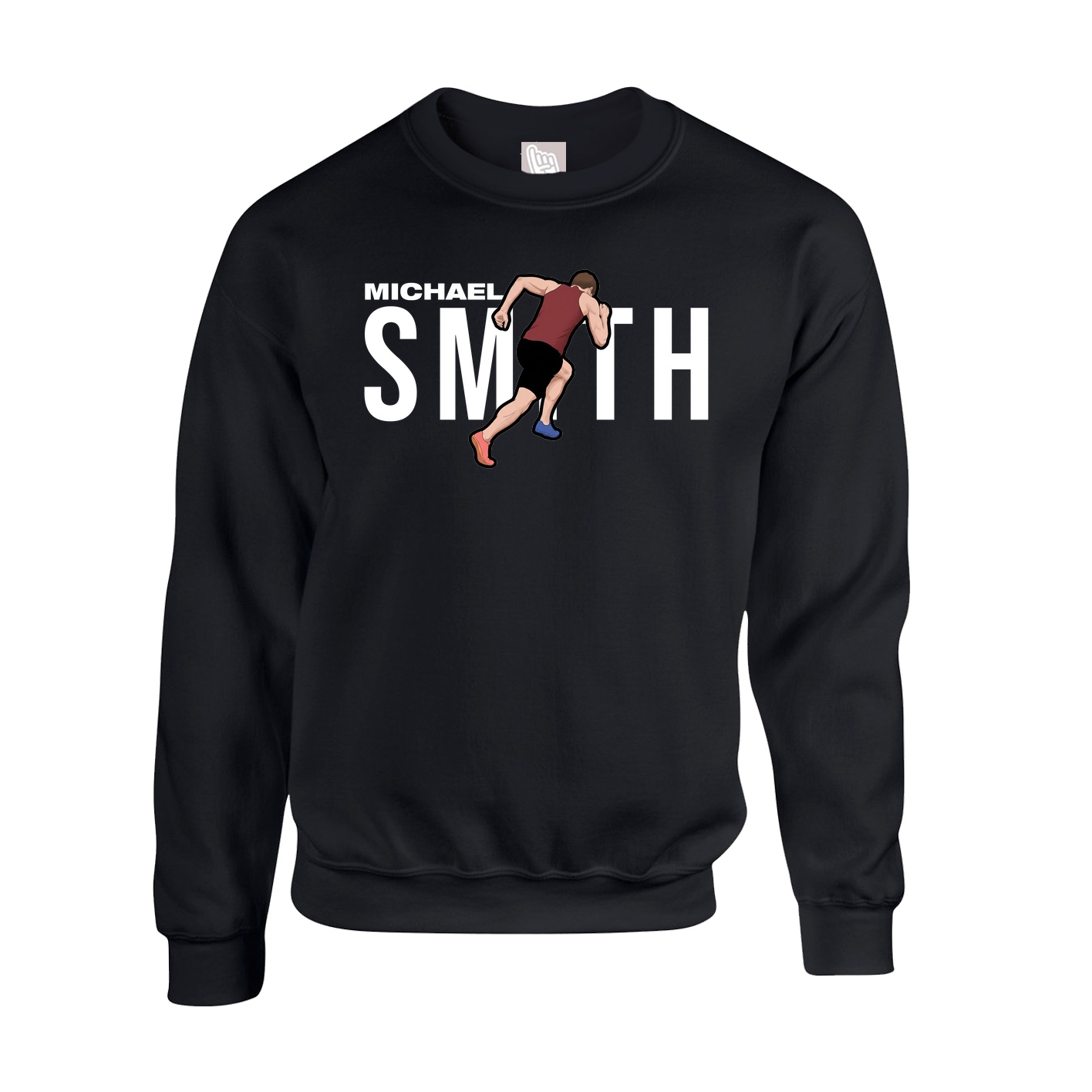 Fleece Crew — Player Name in Black