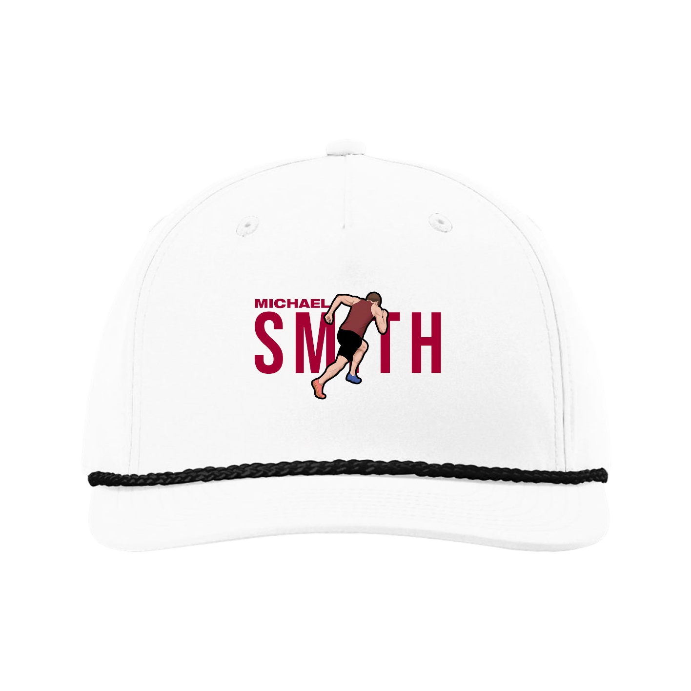 Five-Panel Classic Rope Cap — Player Name in White