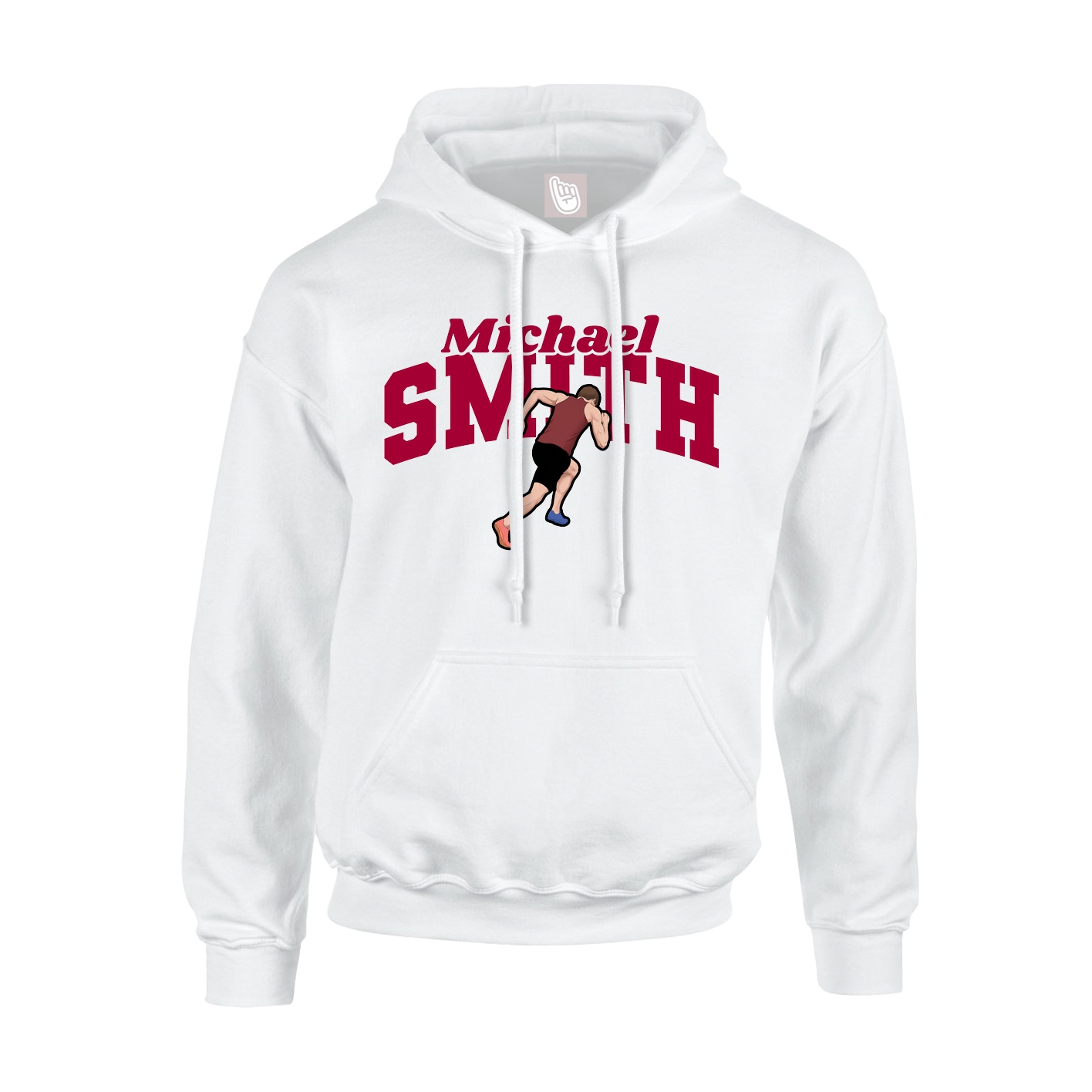 Youth Hoodie — Signature Arch in White
