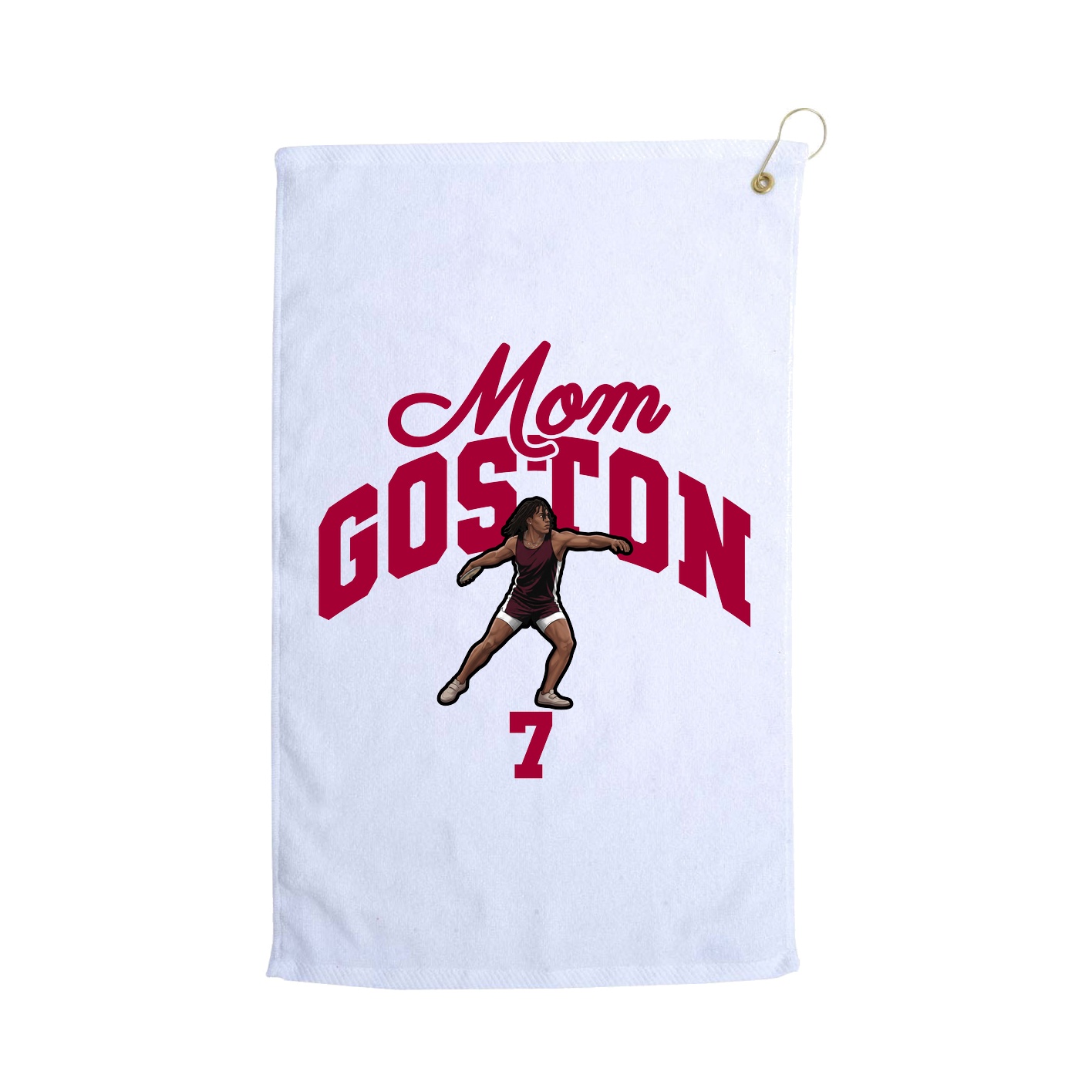 Golf Towel — Mothers Day Arch in White