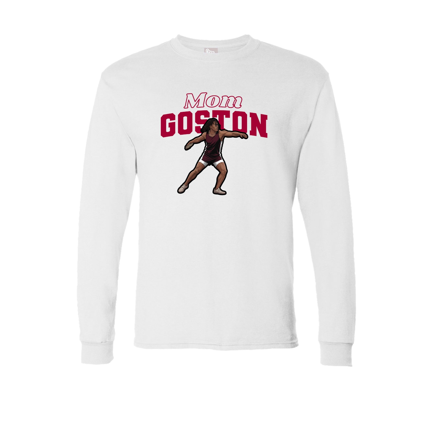 Long Sleeve Tee — Mothers Day Block in White