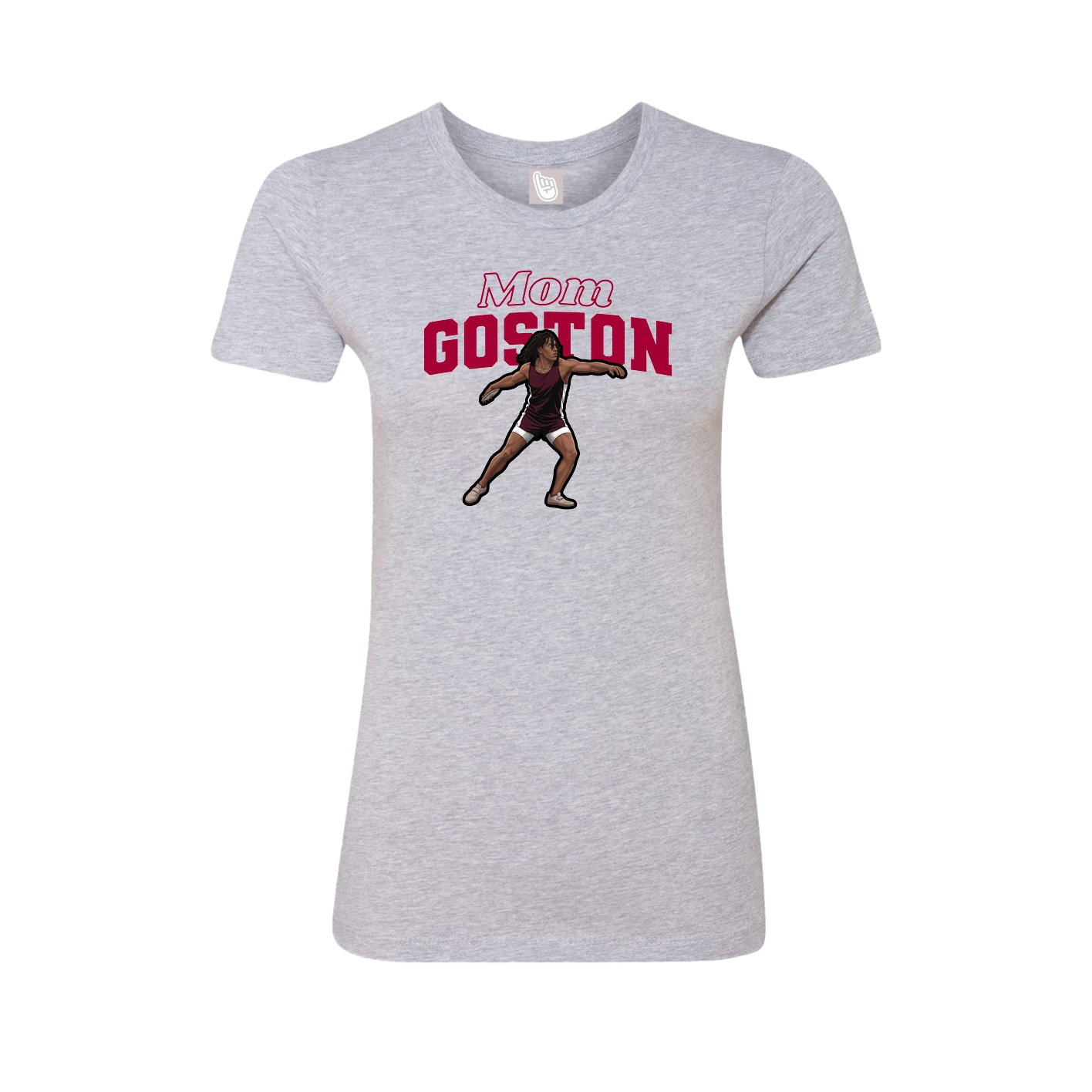 Womens Tee — Mothers Day Block in Grey