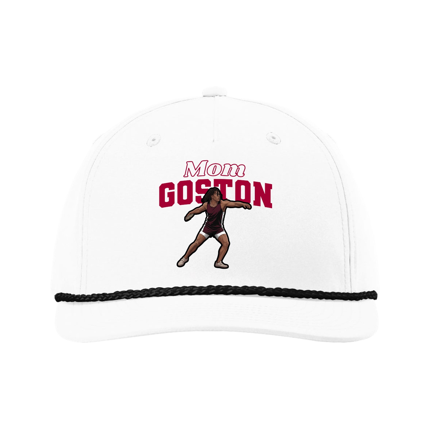 Five-Panel Classic Rope Cap — Mothers Day Block in White
