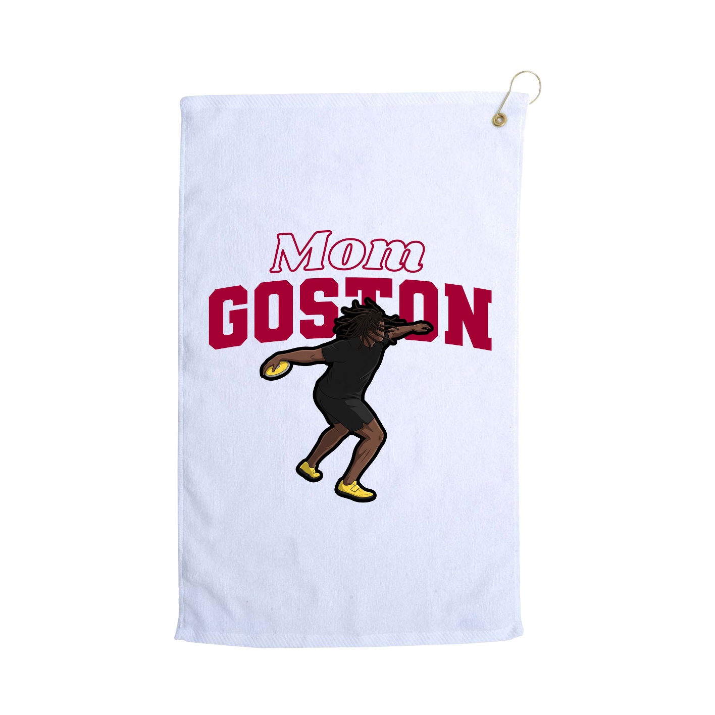 Golf Towel — Mothers Day Block in White