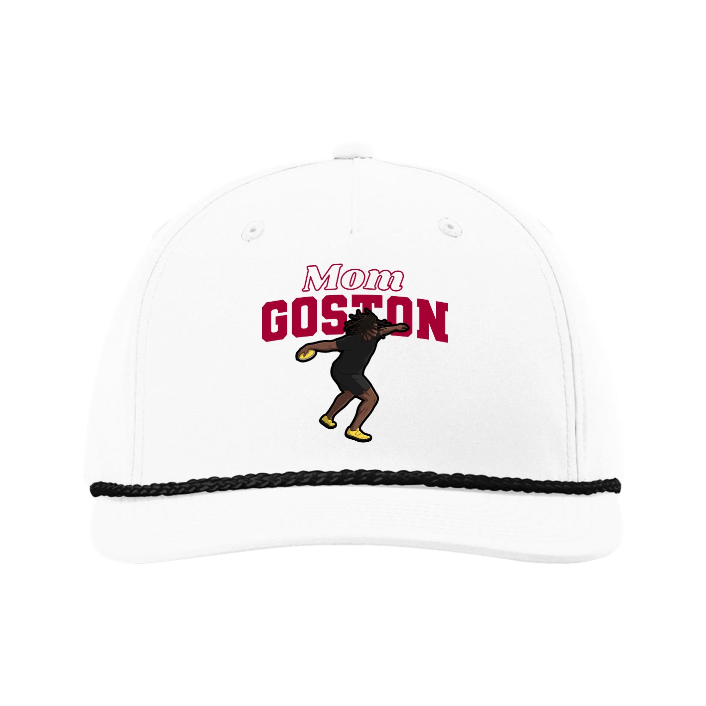 Five-Panel Classic Rope Cap — Mothers Day Block in White