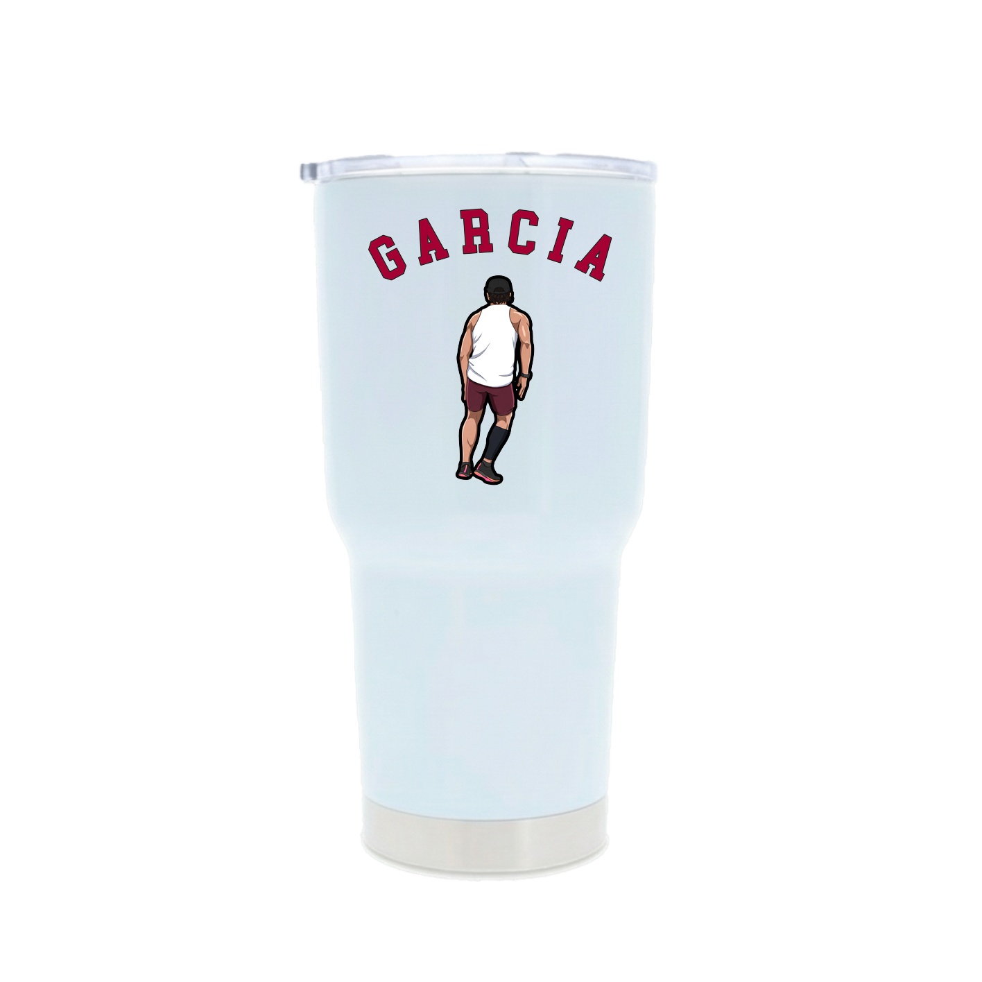30oz Stainless Steel Tumbler — Shirsey Arch in White