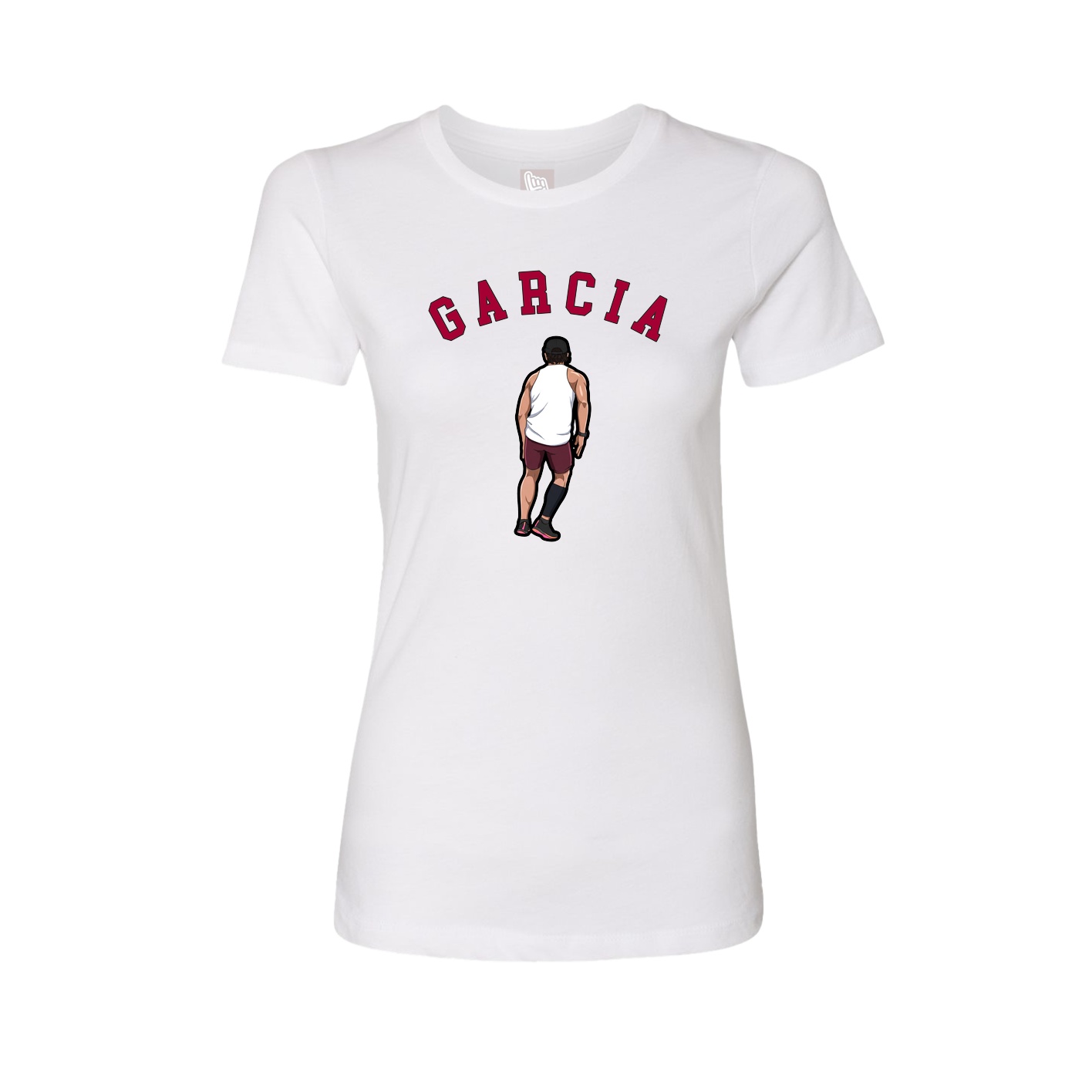 Fitted Women's Tee — Shirsey Arch in White