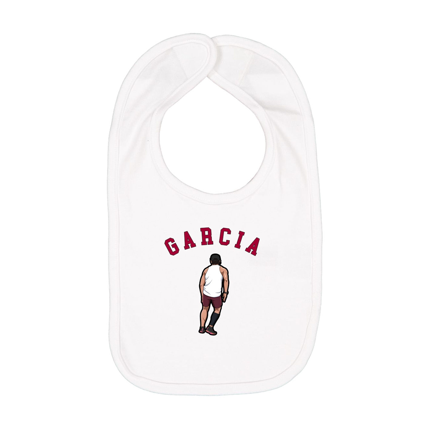 Infant Bib — Shirsey Arch in White