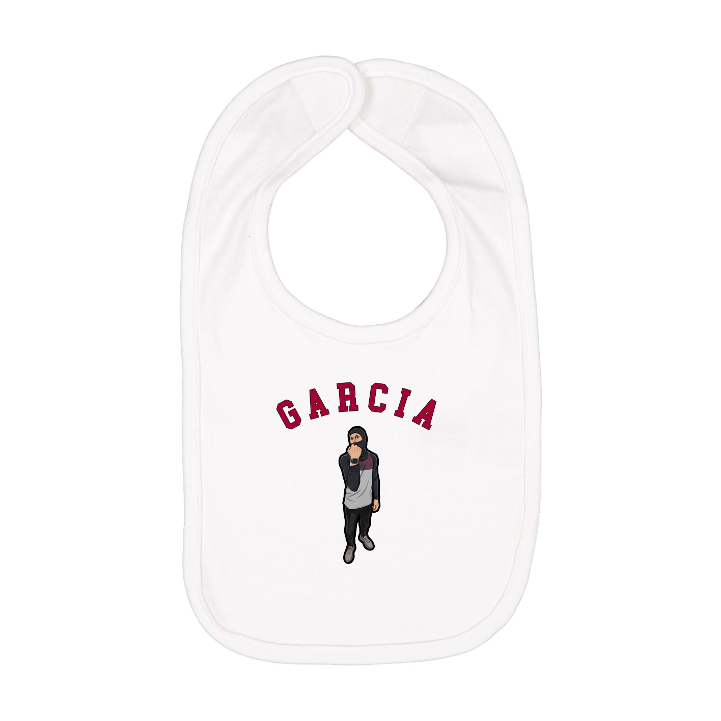 Infant Bib — Shirsey Arch in White