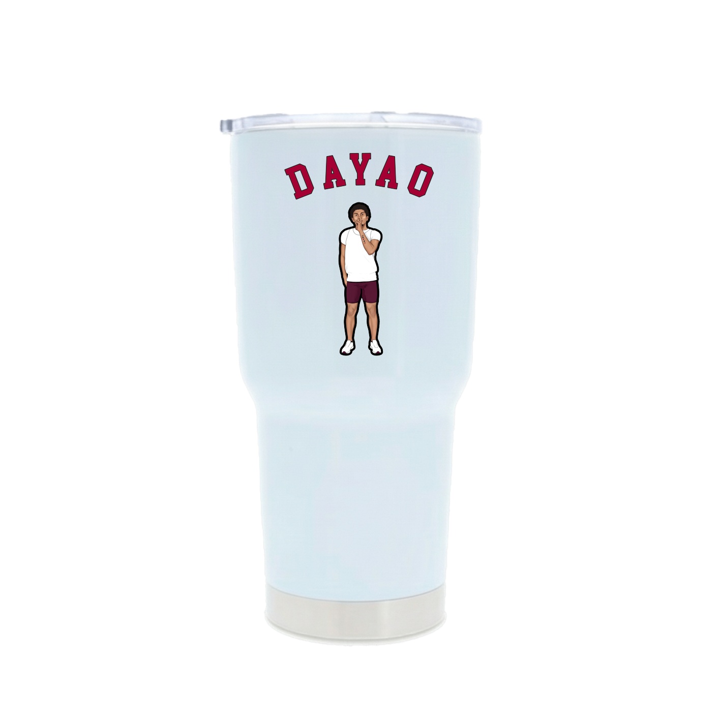 30oz Stainless Steel Tumbler — Shirsey Arch in White