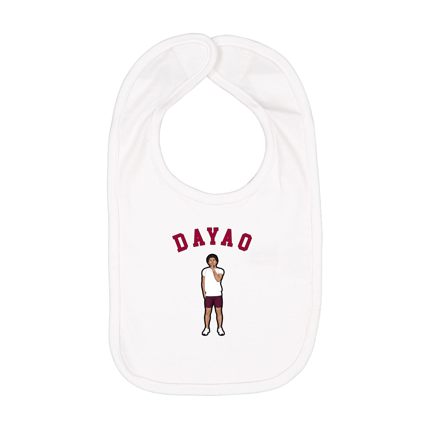 Infant Bib — Shirsey Arch in White
